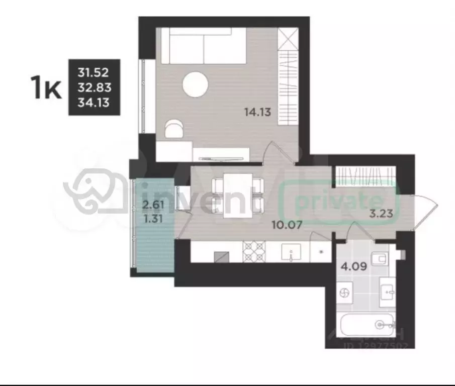 1-к кв. Калининградская область, Калининград ул. Героя России ... - Фото 2