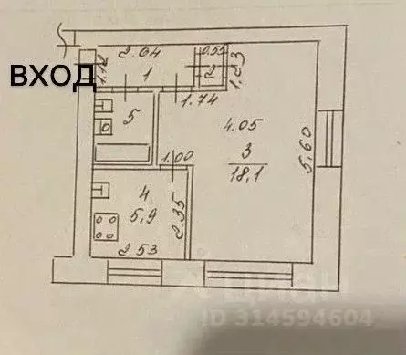 1-к кв. Липецкая область, Липецк ул. Пушкина, 13 (30.0 м) - Фото 0