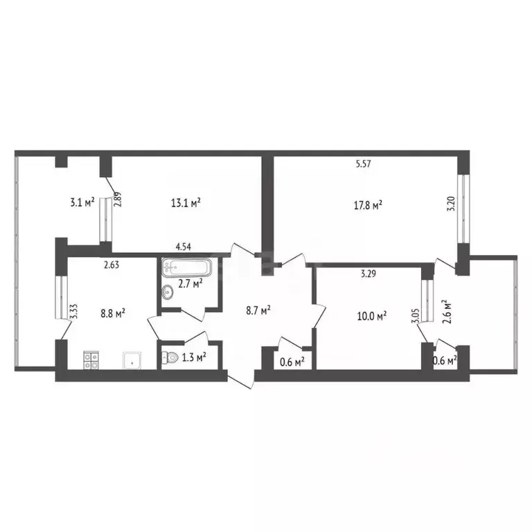 Комната Севастополь ул. Павла Корчагина, 42 (10.0 м) - Фото 2