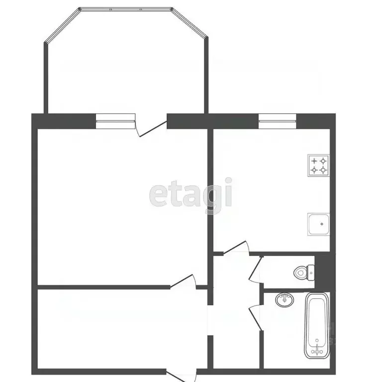 1-к кв. Красноярский край, Красноярск ул. 3 Августа, 22 (40.7 м) - Фото 2