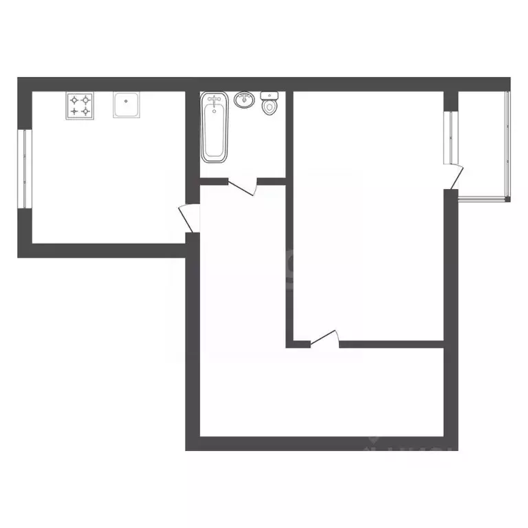 1-к кв. Амурская область, Благовещенск ул. Ленина, 285 (41.0 м) - Фото 2