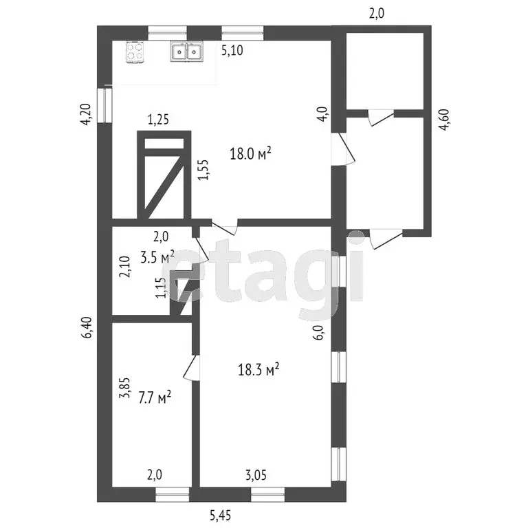 Дом в Ялуторовск, Трудовая улица (47.5 м) - Фото 2