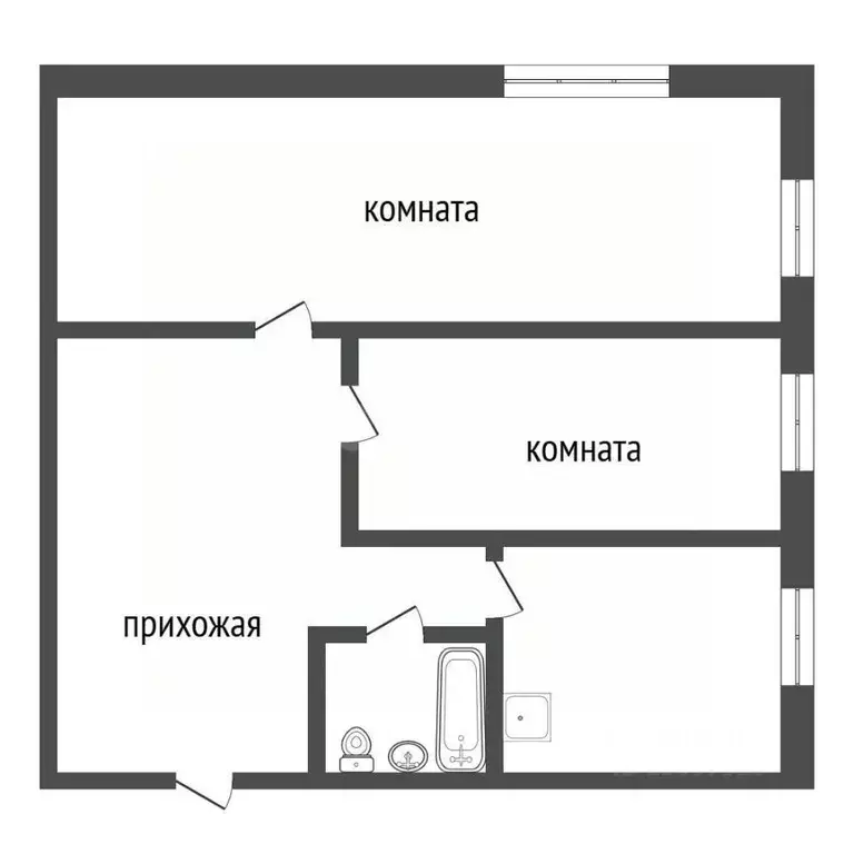 2-к кв. Иркутская область, Иркутск Байкальская ул., 186 (41.0 м) - Фото 2