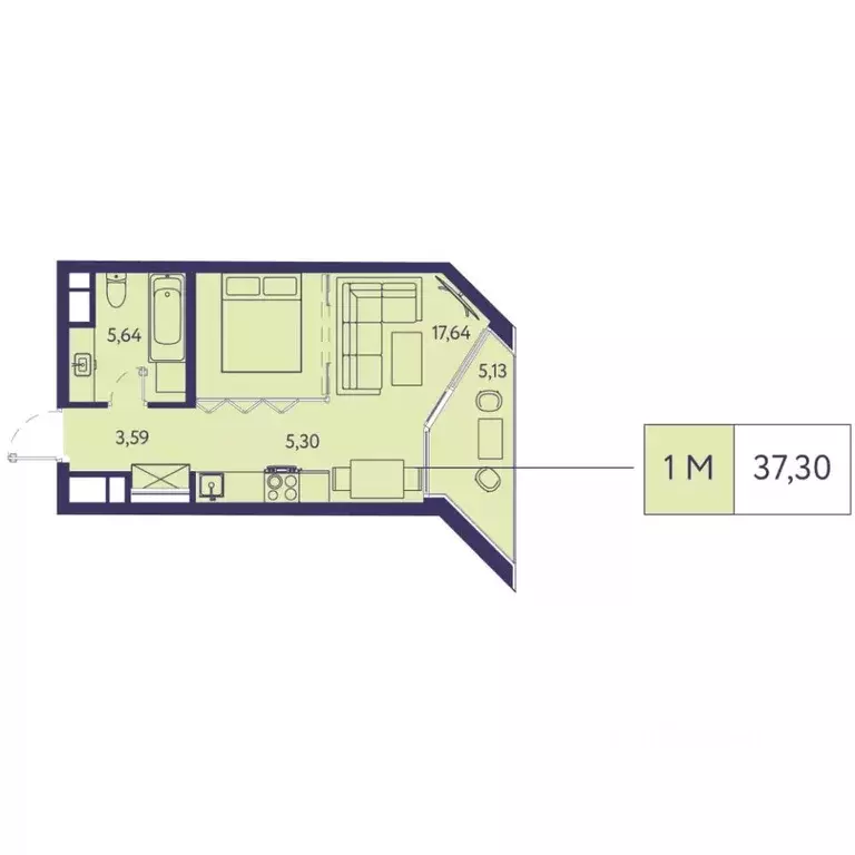 1-к кв. Крым, Ялта муниципальный округ, Виноградное пгт Новая Ливадия ... - Фото 1