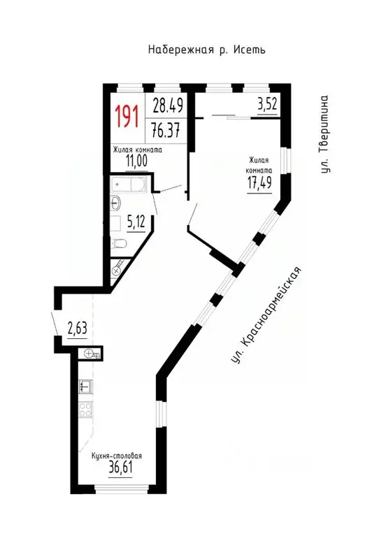 2-к кв. Свердловская область, Екатеринбург Парковый мкр, Лувр жилой ... - Фото 0