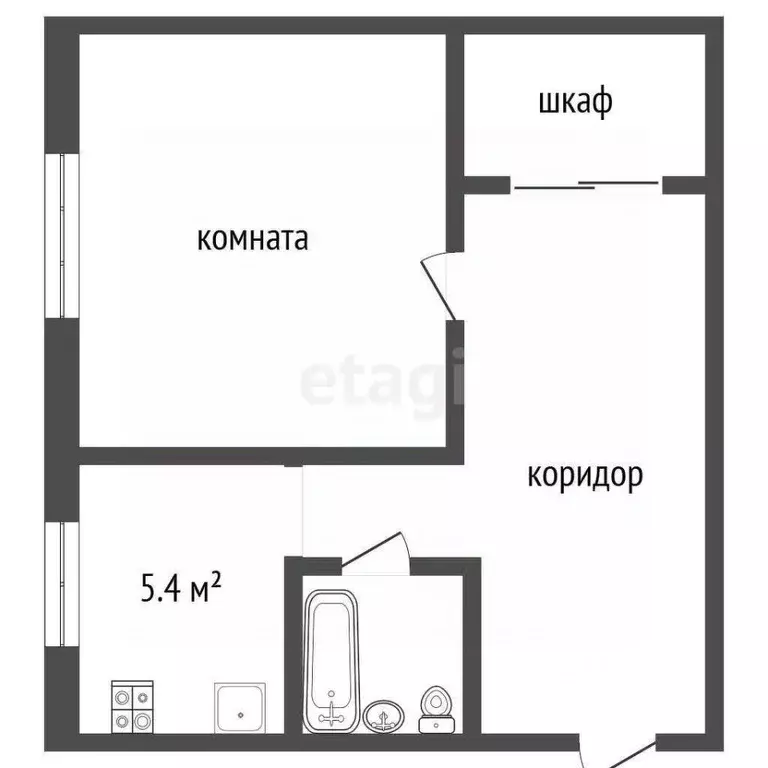 1-к кв. Архангельская область, Новодвинск Первомайская ул., 1 (32.1 м) - Фото 2