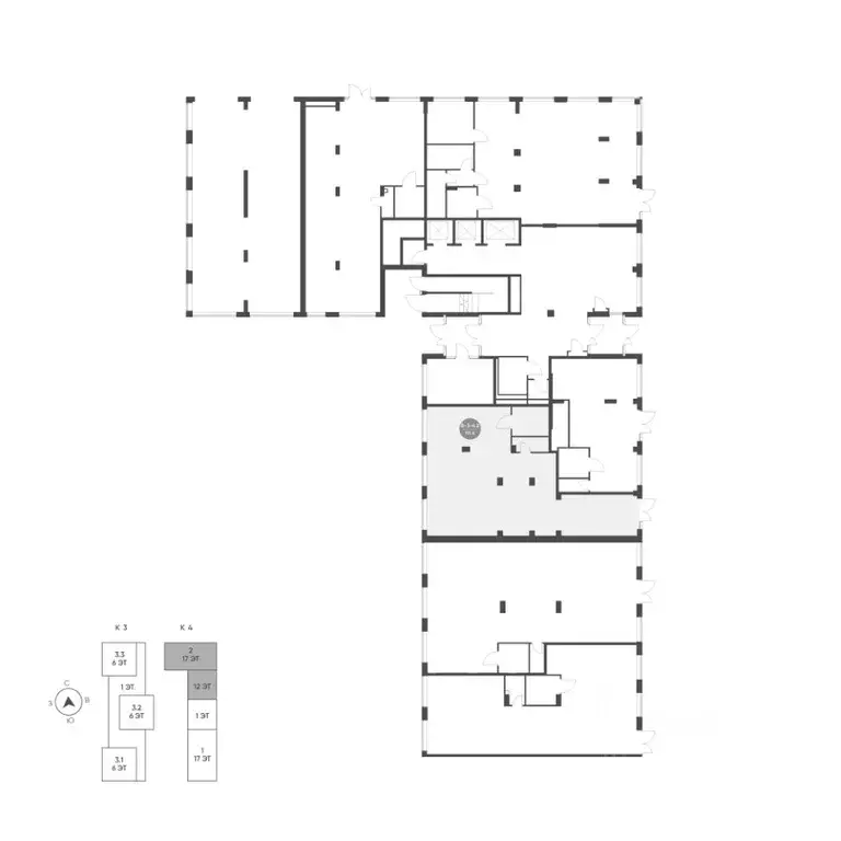 Помещение свободного назначения в Москва наб. Марка Шагала, 11к1 (111 ... - Фото 1