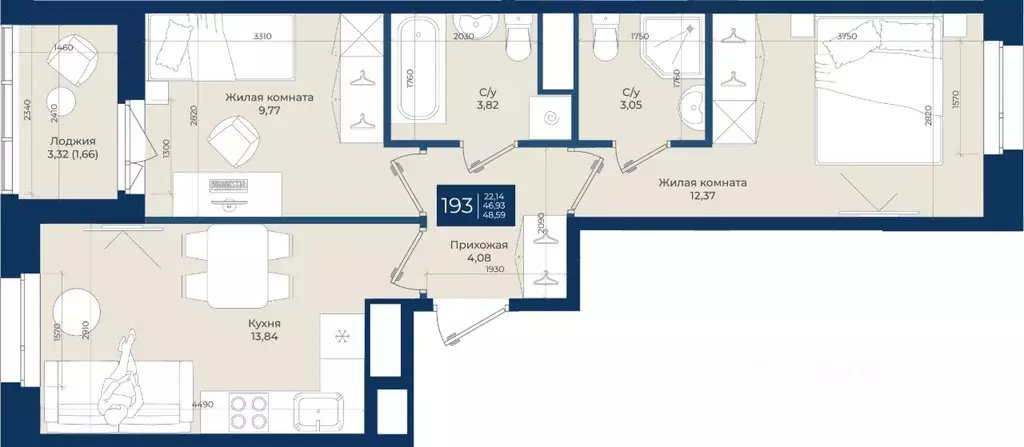 2-к кв. Ленинградская область, Ломоносовский район, Аннинское ... - Фото 1