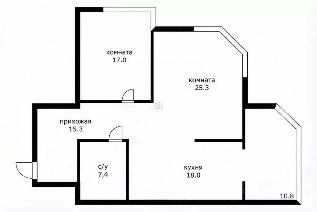 2-к кв. Краснодарский край, Краснодар Центральный мкр, ул. Кубанская ... - Фото 2