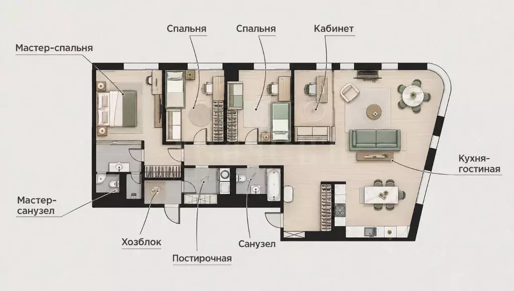 4-к кв. Москва Воробьевское ш., 4 (160.0 м) - Фото 2
