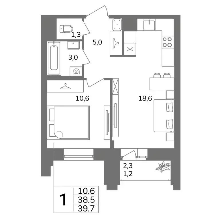 1-комнатная квартира: Санкт-Петербург, Фрунзенский район, ... - Фото 1