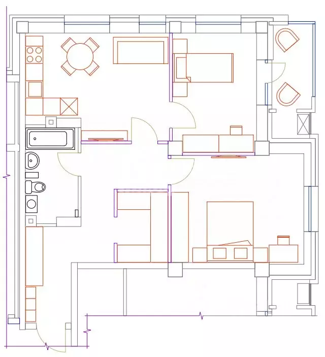 2-к кв. Омская область, Омск просп. Королева, 7 (71.6 м) - Фото 2