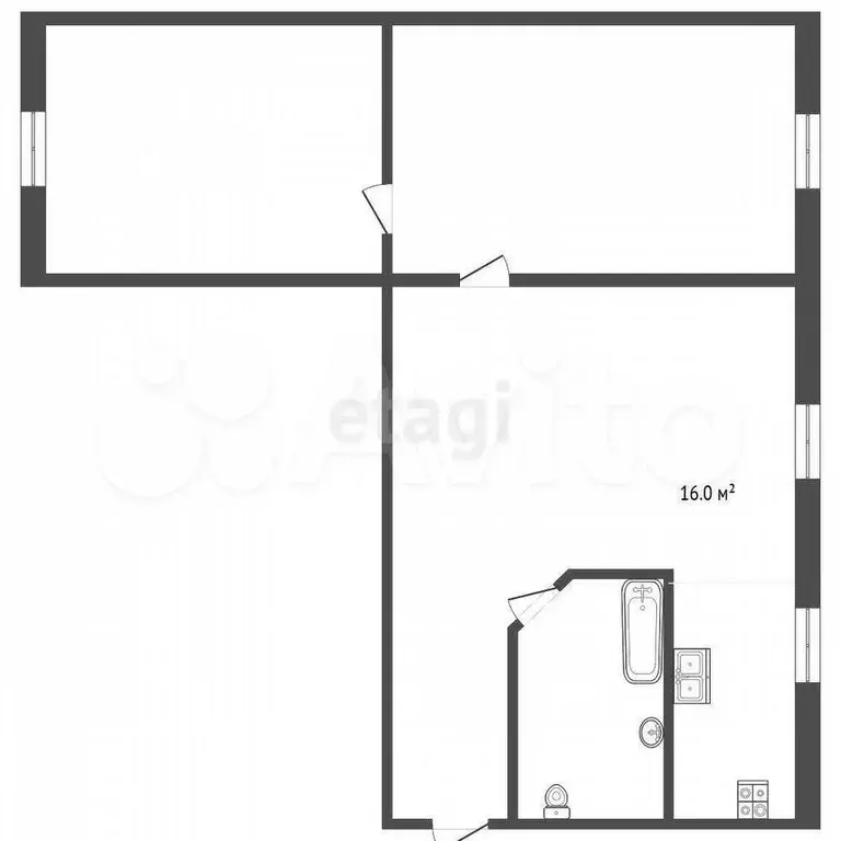 3-к. квартира, 58,6 м, 5/5 эт. - Фото 0