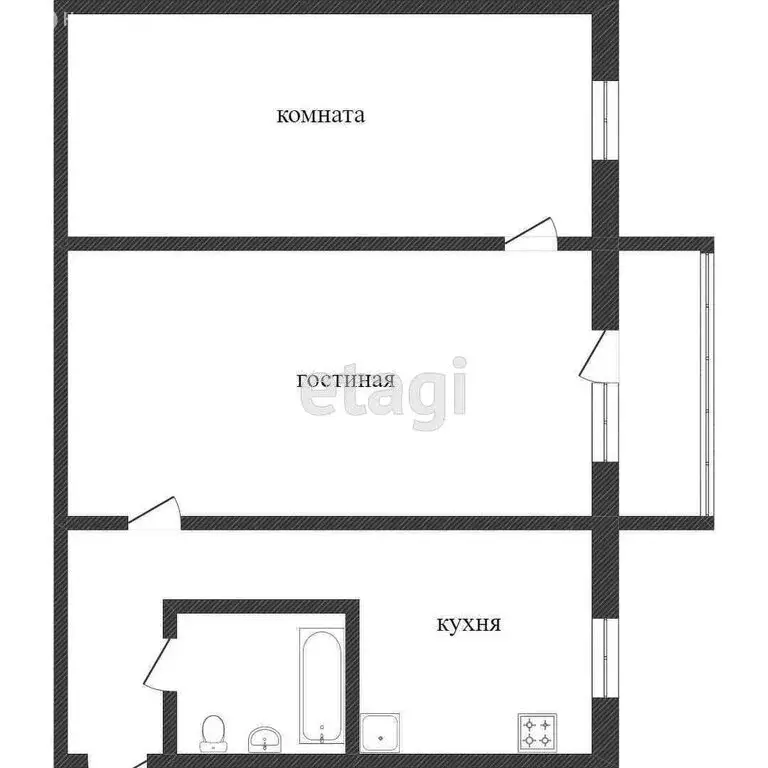 2-комнатная квартира: Златоуст, Дворцовая улица, 3 (42 м) - Фото 1