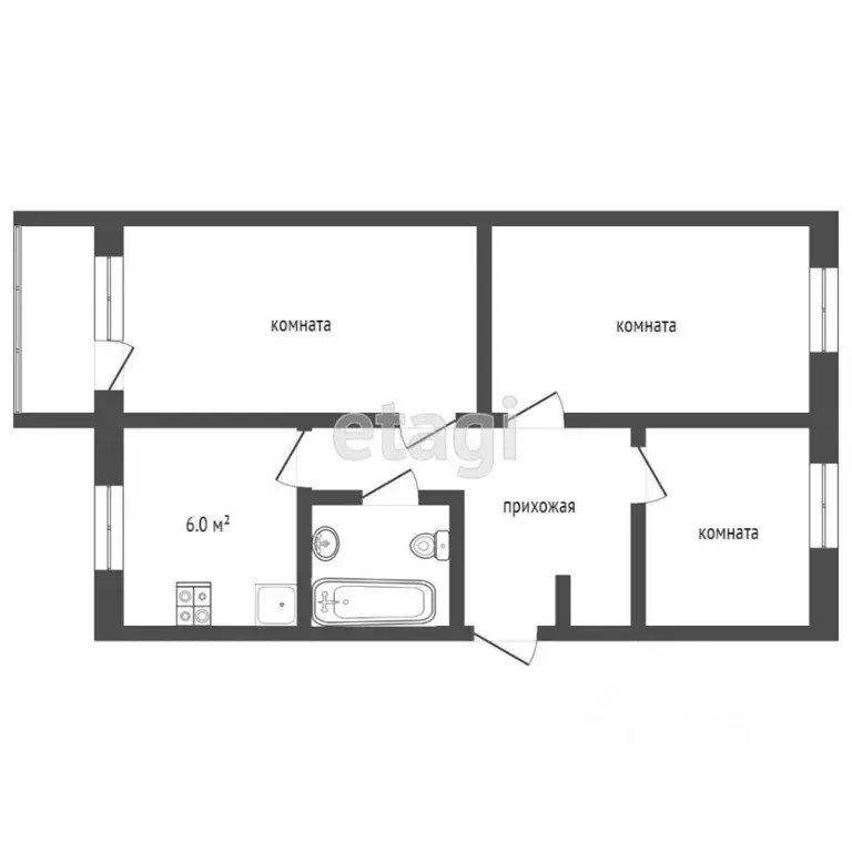3-к кв. Камчатский край, Петропавловск-Камчатский ул. Чубарова, 10 ... - Фото 1
