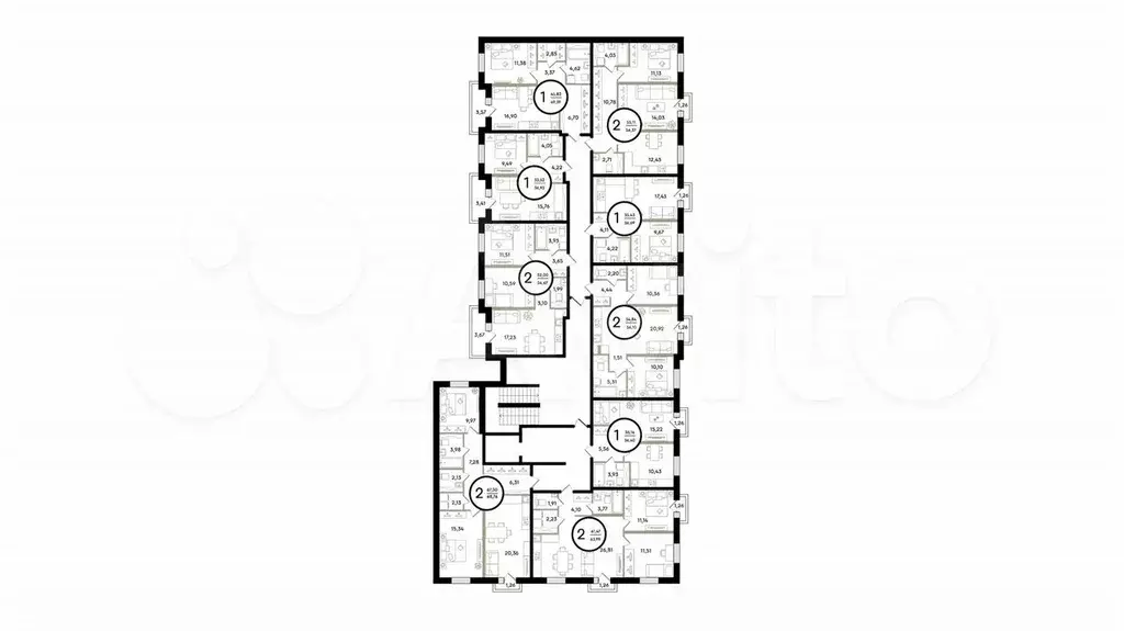 1-к. квартира, 36,9 м, 2/4 эт. - Фото 1