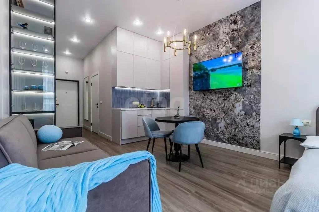 Студия Калининградская область, Зеленоградск ул. Гагарина, 87 (33.0 м) - Фото 1