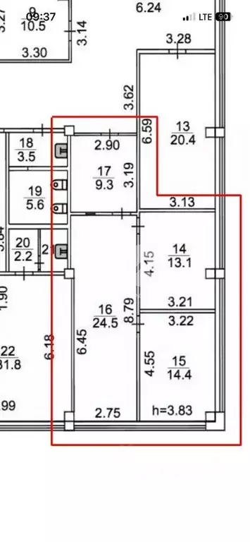 Офис в Новосибирская область, Новосибирск Красный просп., 220к10 (61 ... - Фото 2