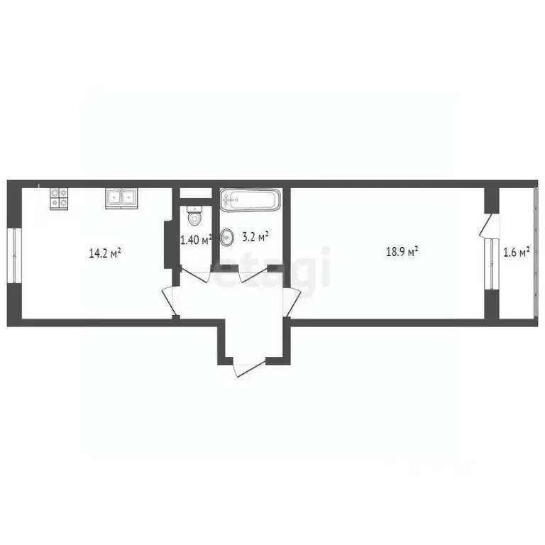 1-к кв. Мордовия, Саранск ул. Филатова, 5 (43.1 м) - Фото 1