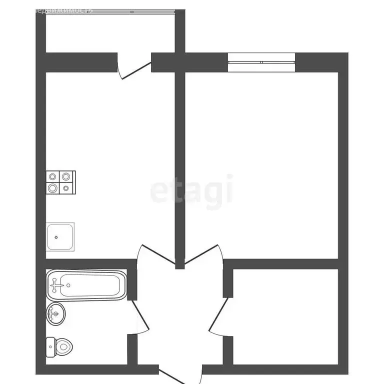 1-комнатная квартира: Ирбит, Южная улица, 10 (35.9 м) - Фото 0