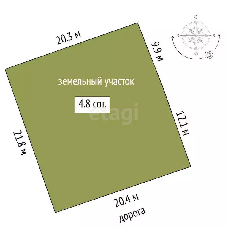 Участок в Тюменский район, садовое общество Птицевод (4.78 м) - Фото 0