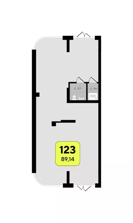 Студия Тюменская область, Тюмень  (89.14 м) - Фото 1