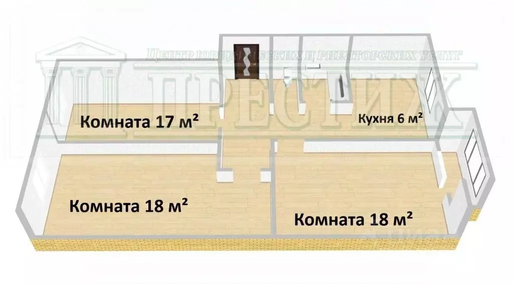 3-к кв. Ивановская область, Шуя ул. Свердлова, 34А (61.4 м) - Фото 1