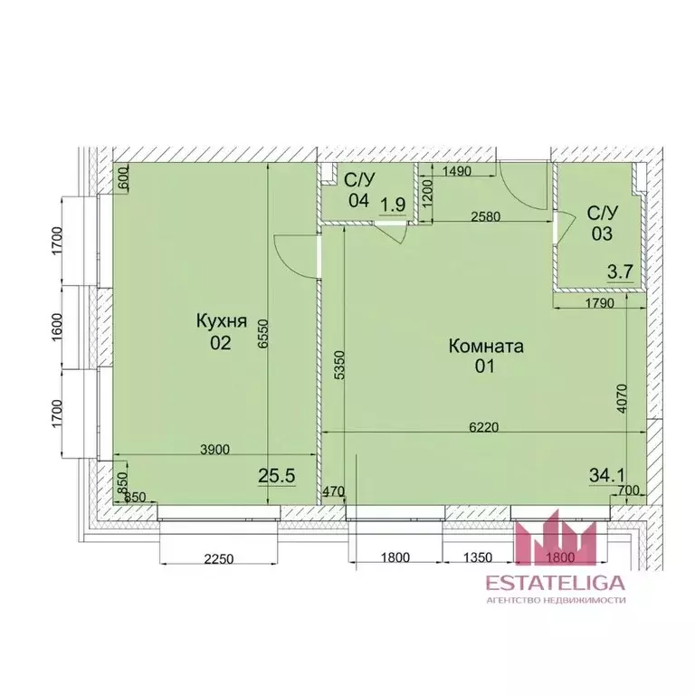 2-к кв. Москва Шелепихинская наб., 42к2 (67.7 м) - Фото 2