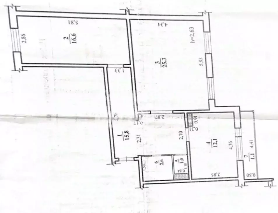 2-к кв. Забайкальский край, Чита Инструментальная ул., 2 (74.5 м) - Фото 2