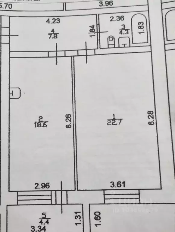 1-к кв. Татарстан, Зеленодольск ул. Комарова, 14Бк1 (53.4 м) - Фото 1