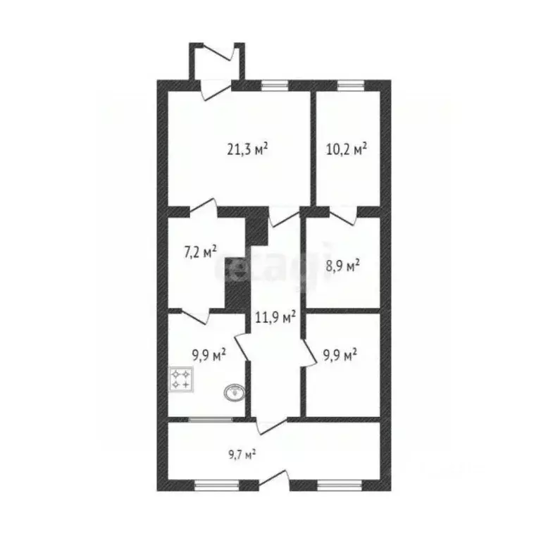 3-к кв. Белгородская область, Вейделевский район, с. Белый Колодезь ... - Фото 1