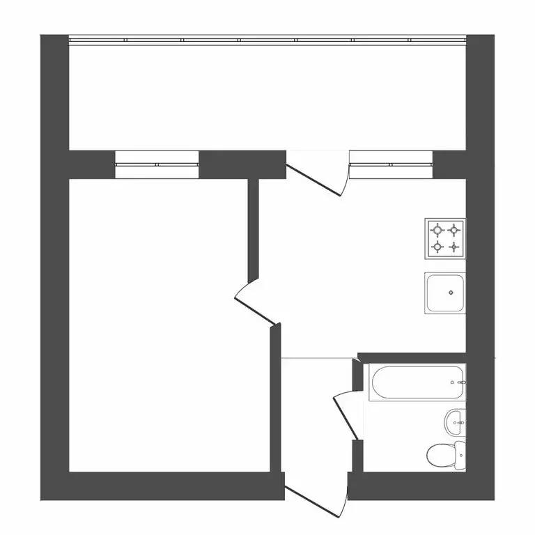 1-комнатная квартира: Тюмень, Станционная улица, 24 (21.5 м) - Фото 1