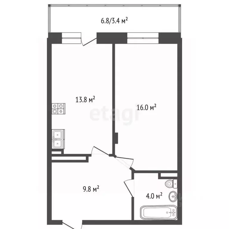 1-к кв. Забайкальский край, Чита ул. Кирова, 39 (43.5 м) - Фото 1