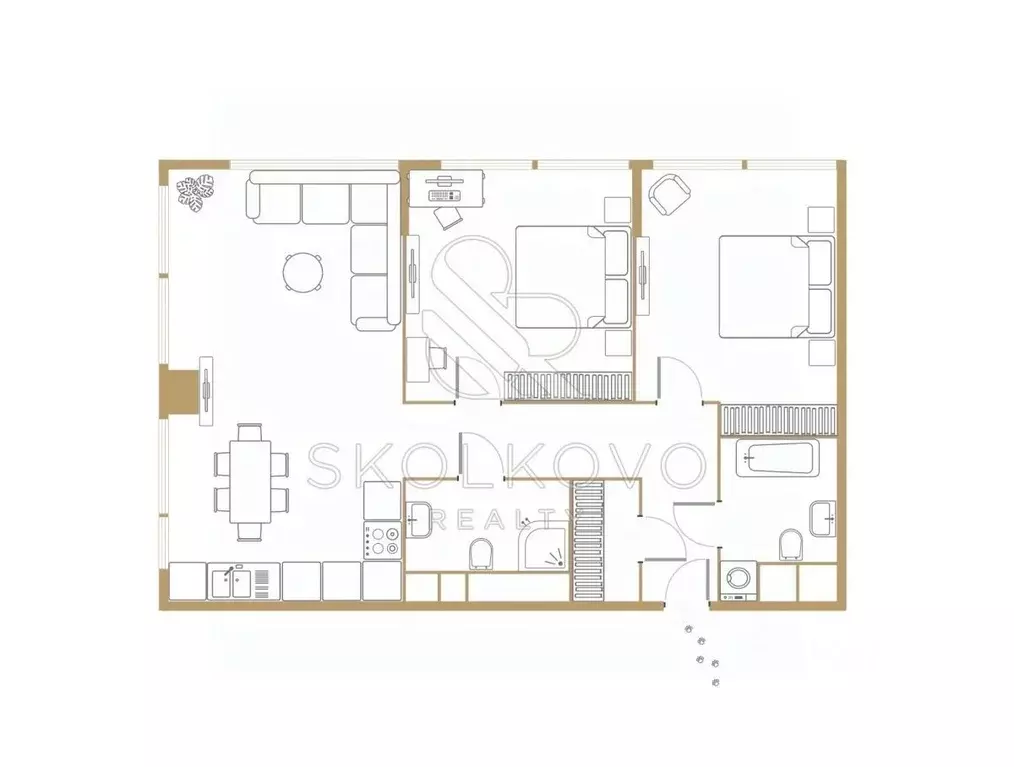 3-к кв. Москва Мичуринский просп., 56 (79.6 м) - Фото 2