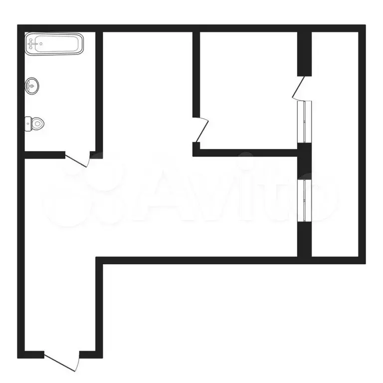 2-к. квартира, 47 м, 2/10 эт. - Фото 0