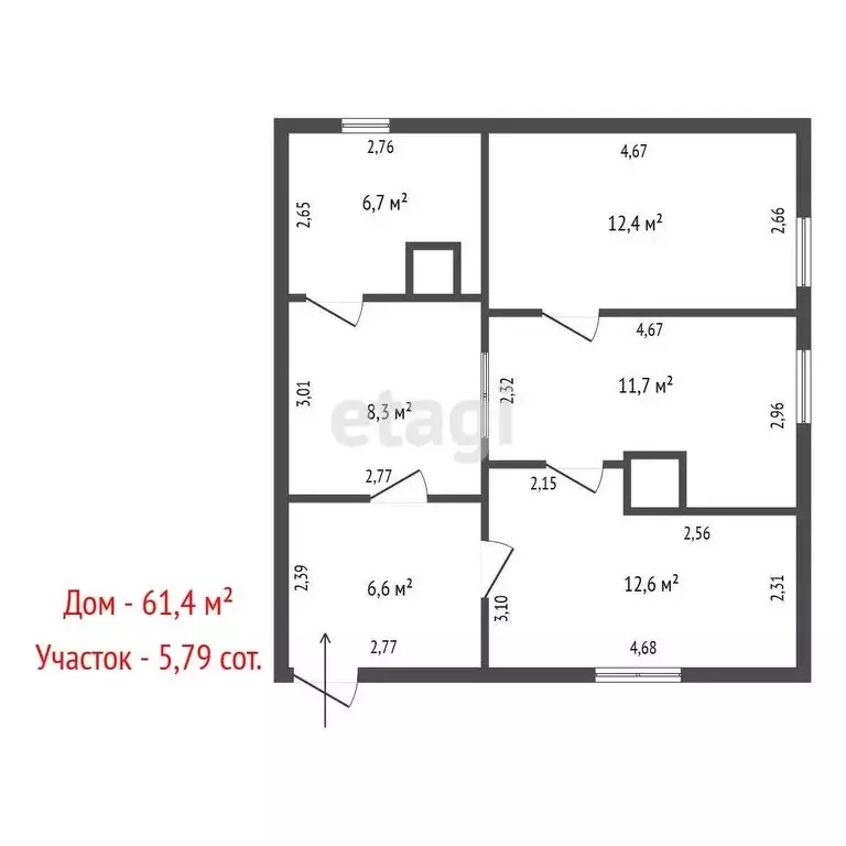 Дом в Свердловская область, Сысертский муниципальный округ, деревня ... - Фото 1