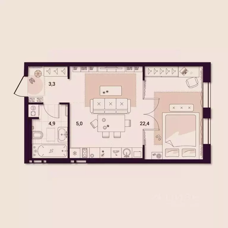 1-к кв. Приморский край, Артем ул. Куйбышева, 11А (35.76 м) - Фото 1