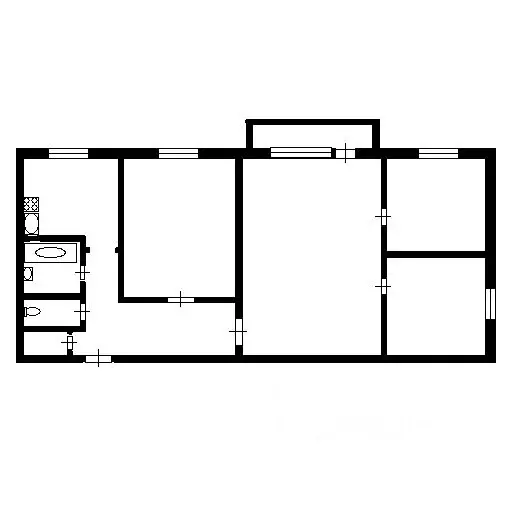 4-к кв. Мурманская область, Мурманск ул. Халтурина, 35 (62.5 м) - Фото 1