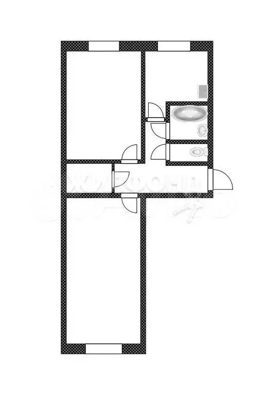 2-к. квартира, 48,2 м, 1/5 эт. - Фото 0