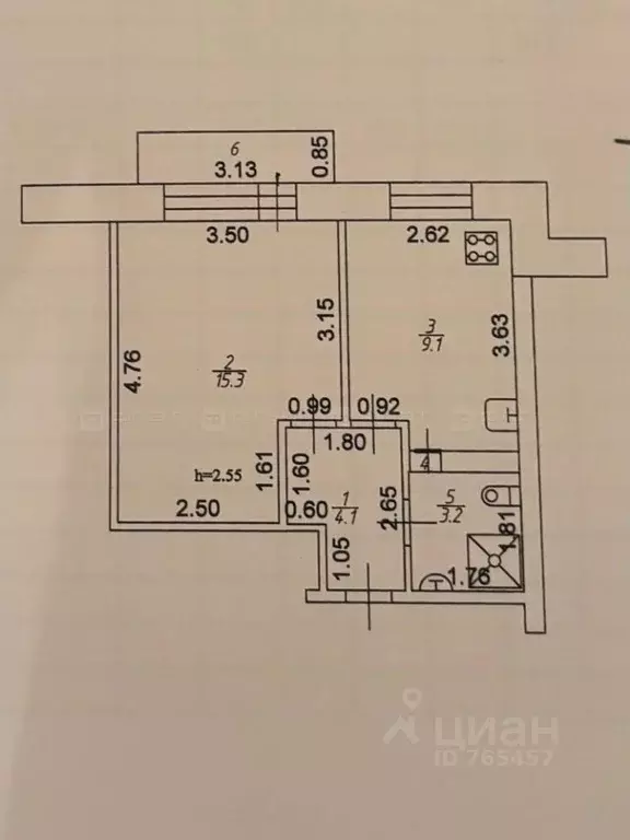 1-к кв. Татарстан, Казань ул. Интернациональная, 30 (32.0 м) - Фото 2