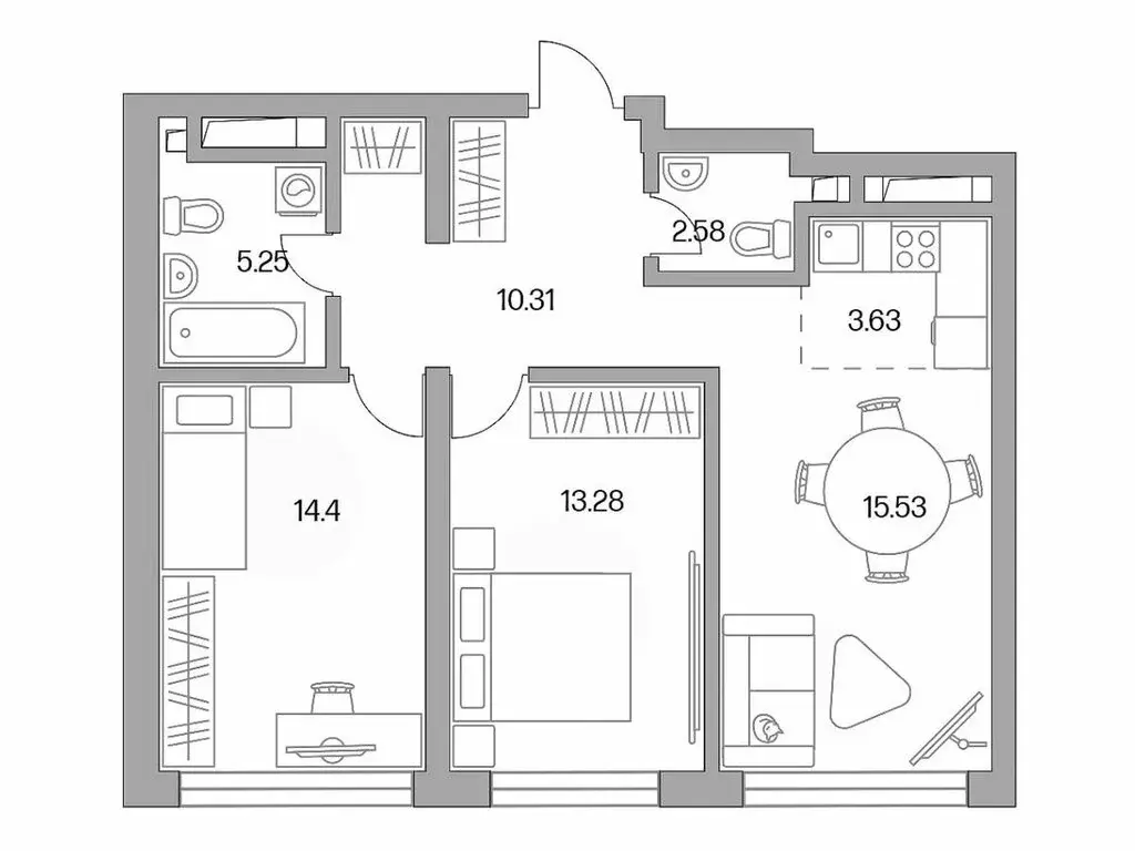 3-комнатная квартира: Москва, Дмитровское шоссе, 73Б (64.98 м) - Фото 0