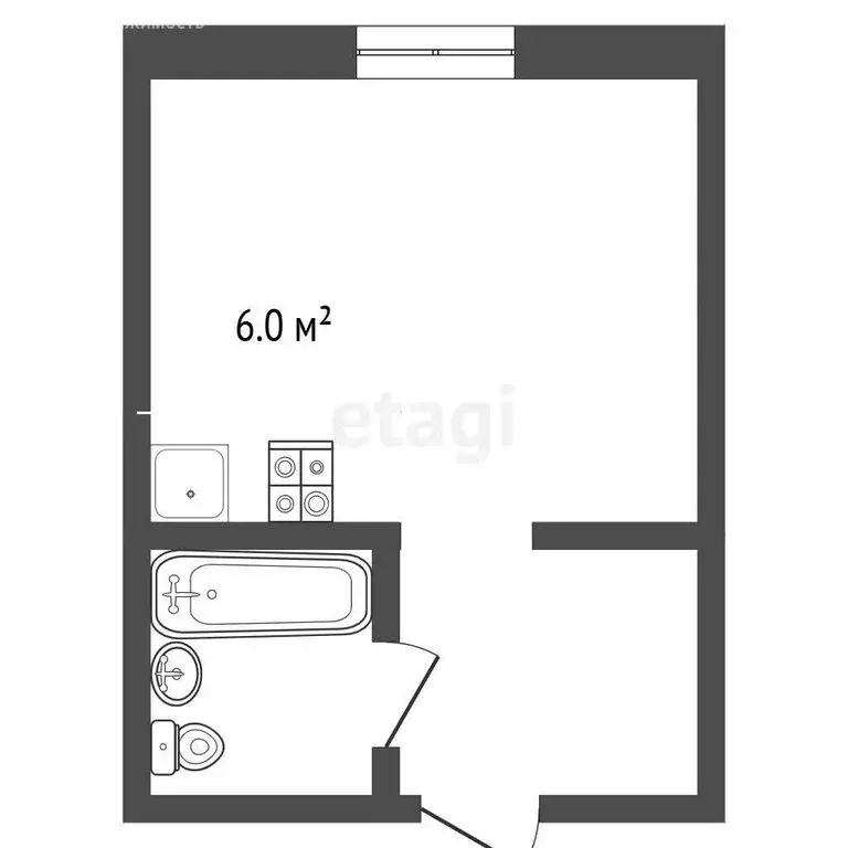 Квартира-студия: Вологда, улица Горького, 97 (19 м) - Фото 1