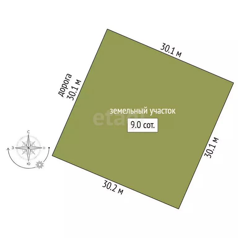 Участок в Ялуторовск, улица Виктора Мамонтова (9 м) - Фото 1