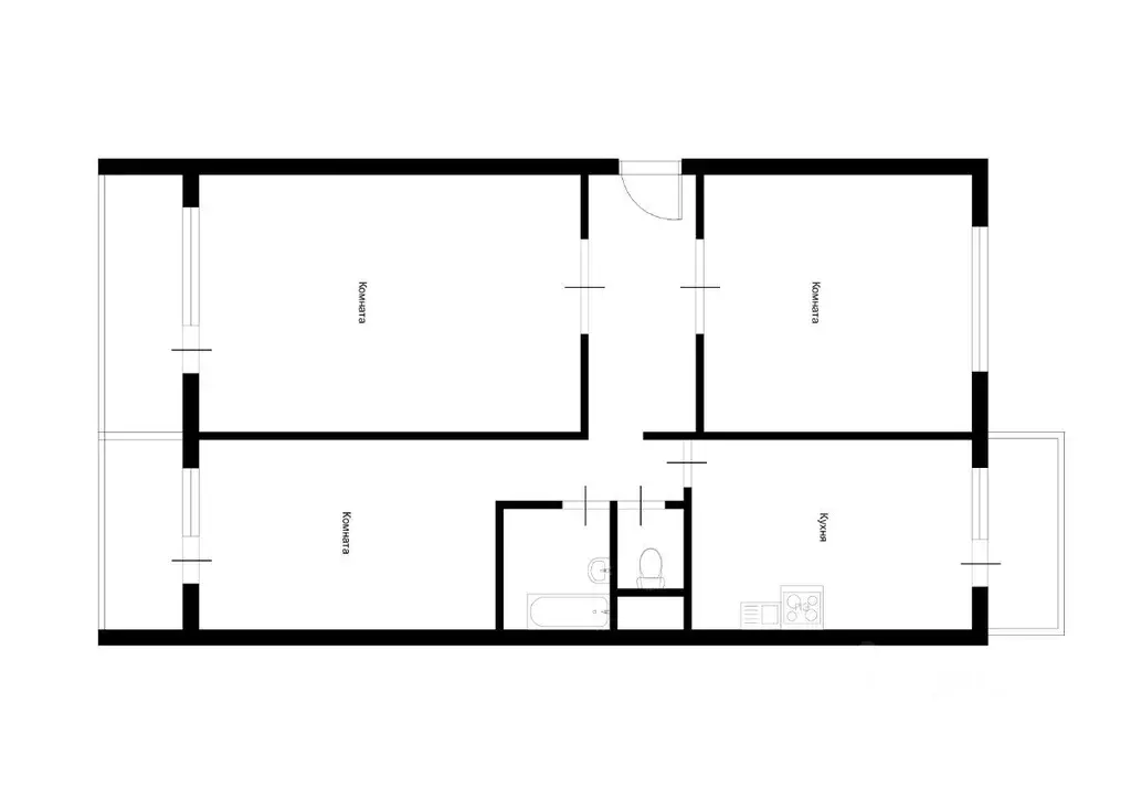 3-к кв. Москва Суздальская ул., 8К2 (89.2 м) - Фото 1