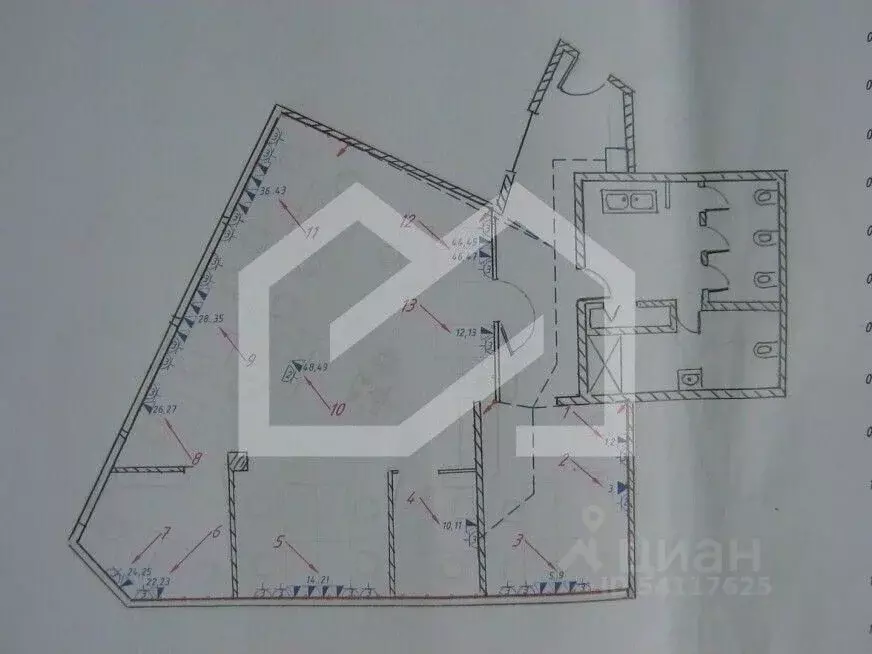 Помещение свободного назначения в Москва Тургеневская пл., 2 (190 м) - Фото 2