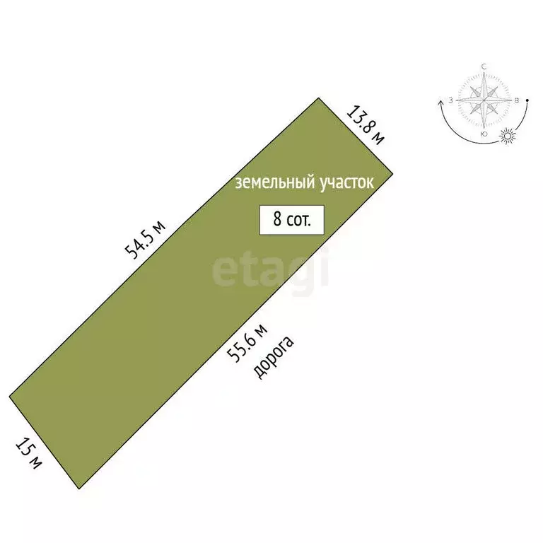 Участок в деревня Башкова, улица Мелиораторов (8 м) - Фото 1