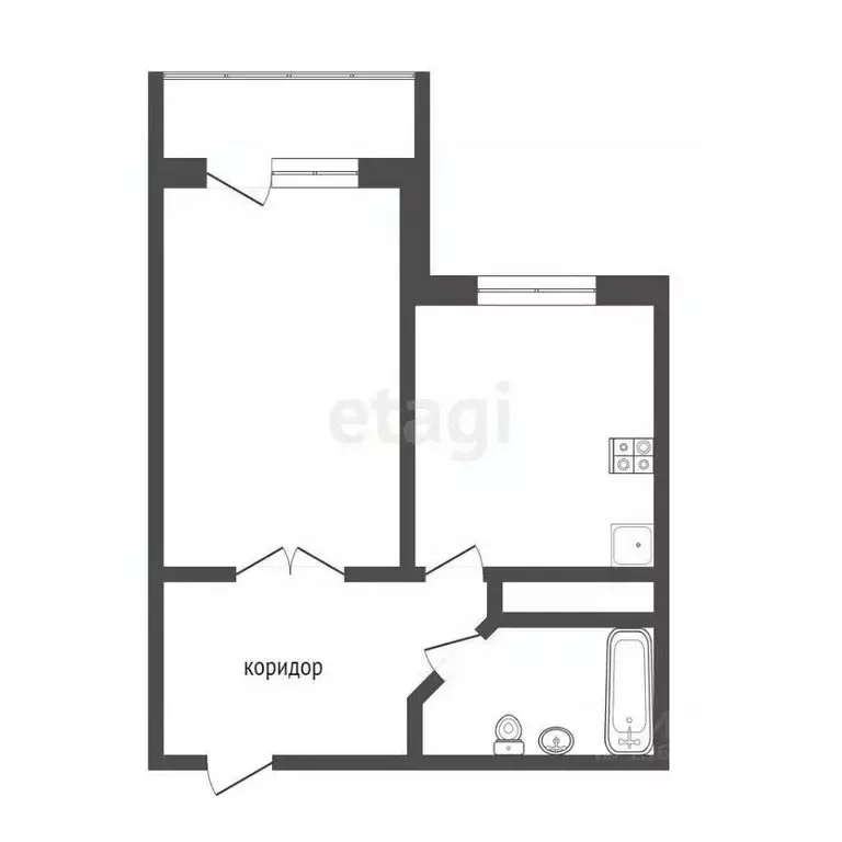 1-к кв. Иркутская область, Иркутск ул. Лермонтова, 343 (38.0 м) - Фото 1