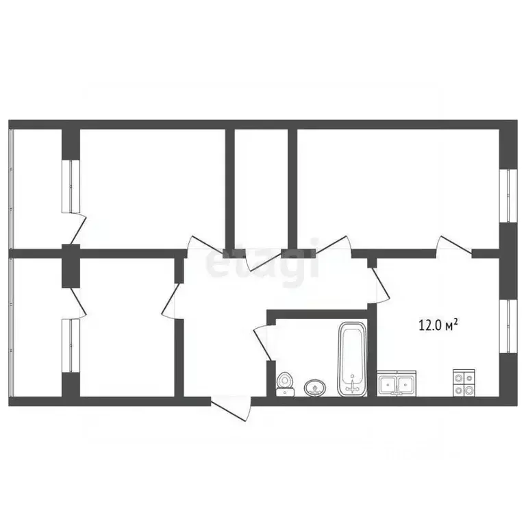3-к кв. Ставропольский край, Пятигорск городской округ, пос. ... - Фото 1