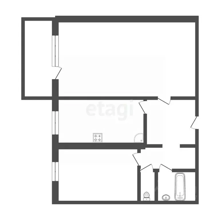 2-к кв. Смоленская область, Смоленск ул. Нормандия-Неман, 30 (50.8 м) - Фото 1