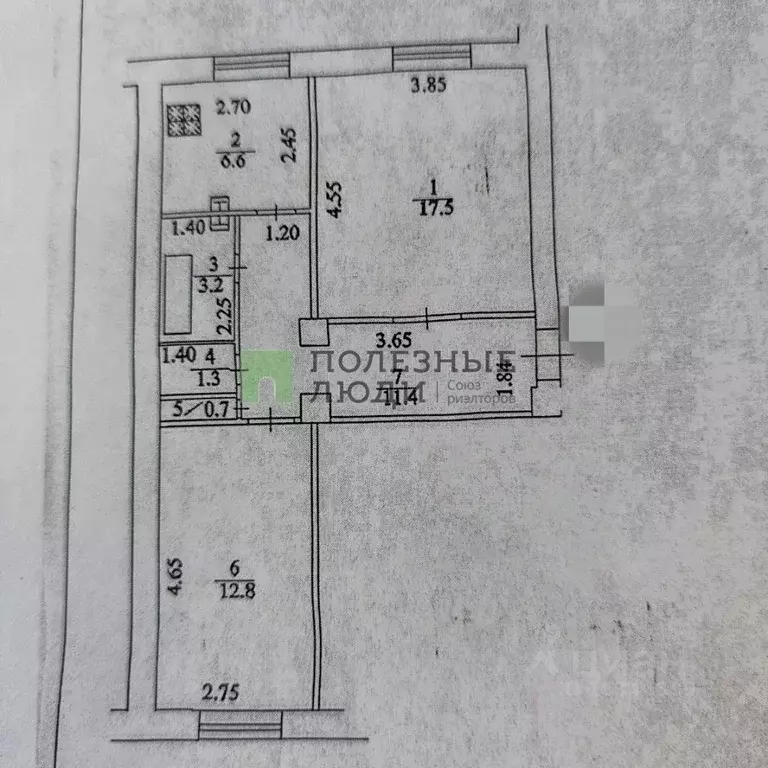 2-к кв. Башкортостан, Уфа Ростовская ул., 26 (45.0 м) - Фото 1